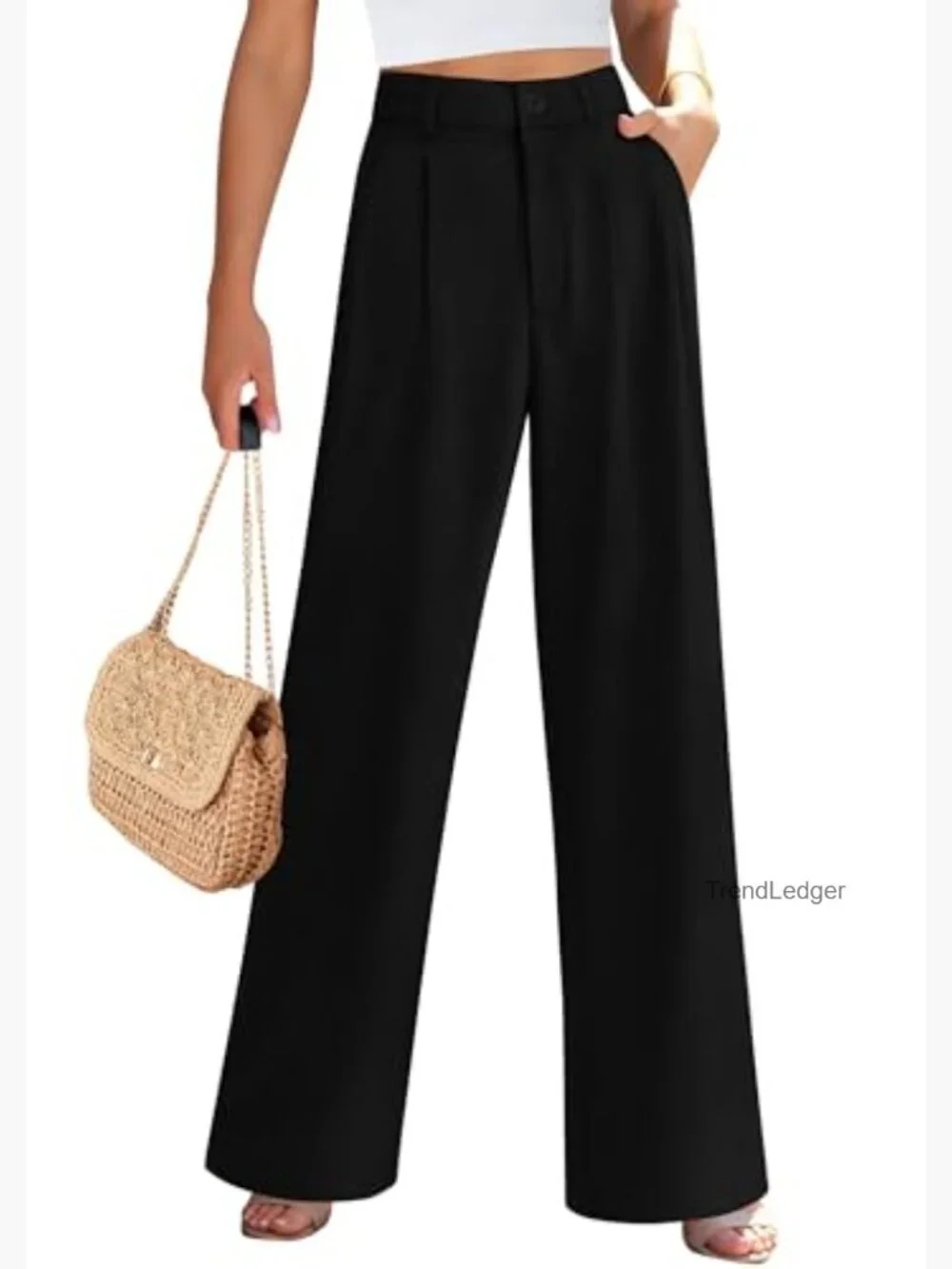 High Waisted Straight Leg Work Pants - Picture 3 of 7